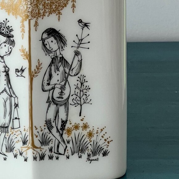 Vtg. 1960s Rosenthal Studio Line The Lovers Wedding Vase Raymond Peynet Germany - Picture 8 of 13